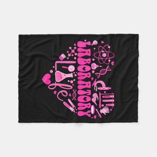 Couverture Polaire Laboratory Heart Valentine Lab Technologist Scienc (Devant (Horizontal))