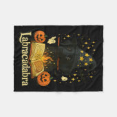 Couverture Polaire Labracadabra Black Labrador Magicien Halloween (Devant (Horizontal))