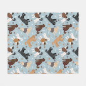 Couverture Polaire Labradoodle / Os et pattes Goldendoodle (Devant (Horizontal))
