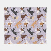 Couverture Polaire Labradoodle / Os et pattes Goldendoodle (Devant (Horizontal))