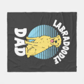 Couverture Polaire Labradoodle Papa mignon Lab Chig Gag (Devant (Horizontal))