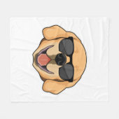 Couverture Polaire Labrador avec lunettes de soleil (Devant (Horizontal))