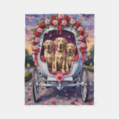 Couverture Polaire Labrador Dog Valentine's Day  (Devant)