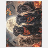 Couverture Polaire Labrador Halloween Épouvantable (Devant)