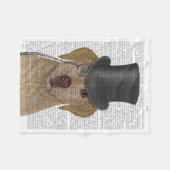 Couverture Polaire Labrador jaune, Hound officiel et Casquette (Devant (Horizontal))