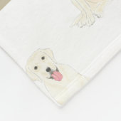 Couverture Polaire Labrador personnalisé (blanc) (Coin)