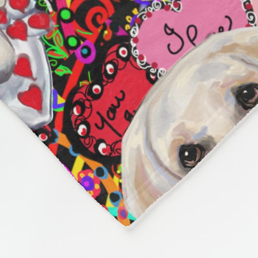 Couverture Polaire Labrador Retriever (Coin)