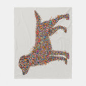 Couverture Polaire Labrador Retriever Butterfly Silhouette Dog Lover (Devant)