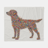 Couverture Polaire Labrador Retriever Butterfly Silhouette Dog Lover (Devant (Horizontal))