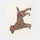 Couverture Polaire Labrador Retriever Butterfly Silhouette | Dog Mama (Devant)