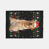 Couverture Polaire Labrador Retriever Dog Christmas Ugly Sweater Ligh (Devant (Horizontal))