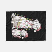 Couverture Polaire Labrador Retriever Noël Festive Chien Amoureux des (Devant (Horizontal))
