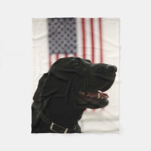Couverture Polaire Labrador retriever noir cent pour cent américain (Devant)