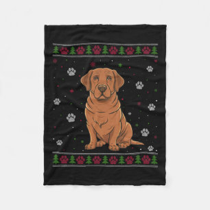 Couverture Polaire Labrador Sweat de Noël Xmas Animal animal chien Lo