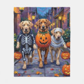 Couverture Polaire Labrador Trick or Treating in Halloween Costumes (Devant)