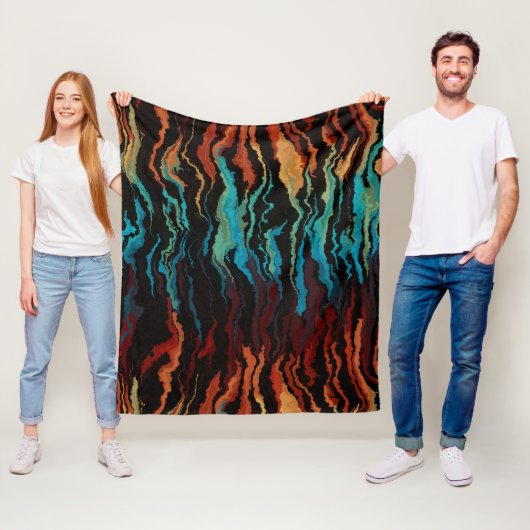 Couverture Polaire L'abstrait incendie (En situation)