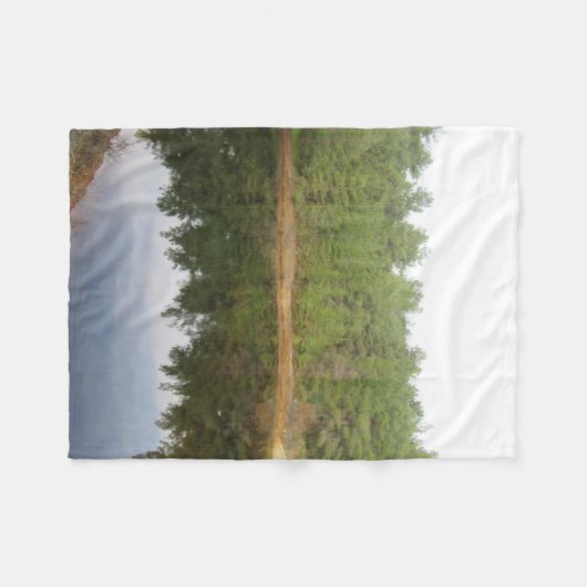 Couverture Polaire Lac de réflexion des pins (Devant (Horizontal))