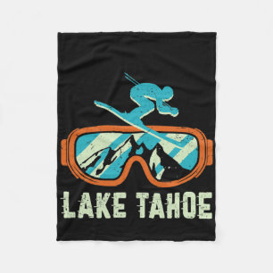 Couverture Polaire Lac Tahoe Californie Ski Vintage Rétro Et Sno