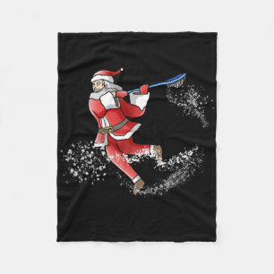 Couverture Polaire Lacrosse Père Noël Cool de Noël Lax Sport vilain X