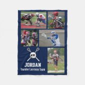 Couverture Polaire Lacrosse personnalisée 5 Photo Collage Nom d'équip (Devant)