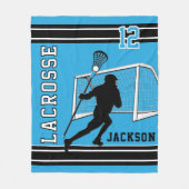 Couverture Polaire Lacrosse Sport - Bleu bébé, Blanc, Noir (Devant)