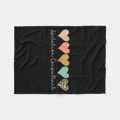 Couverture Polaire Lactation Consultant Leopard Heart, Valentine's Da (Devant (Horizontal))