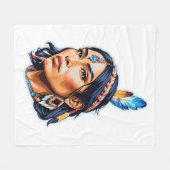 Couverture Polaire Lady amérindienne (Devant (Horizontal))