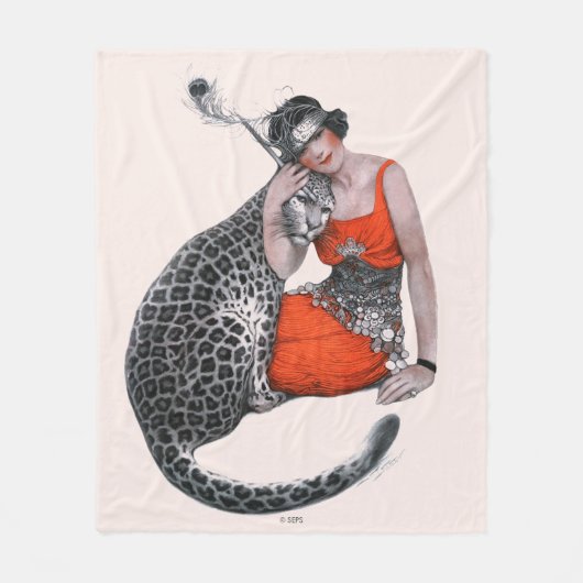 Couverture Polaire Lady et Leopard (Devant)