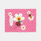 Couverture Polaire Ladybird ladybug fleurs nom rose graphique couvert (Devant (Horizontal))