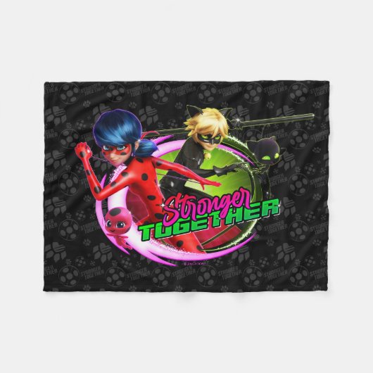 Couverture Polaire Ladybug & Cat Noir | Ensemble plus fort (Devant (Horizontal))