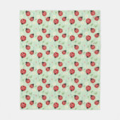Couverture Polaire Ladybug Flower Pattern (Devant)