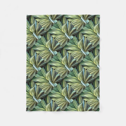Couverture Polaire L'Agave Tropical Realism Art (Devant)