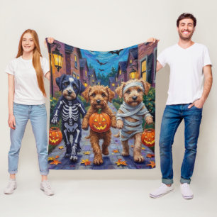 Couverture Polaire Lagotto Romagnolo Trick-or-Treating Halloween