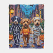 Couverture Polaire Lagotto Romagnolo Trick-or-Treating Halloween (Devant)