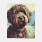 Couverture Polaire Lagotto vintage Romagnolo Peinture (Devant)