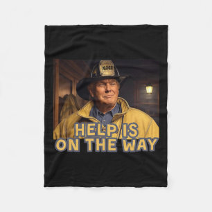 Couverture Polaire L'Aide Des Pompiers Trump Fireman Est Sur Le Chemi