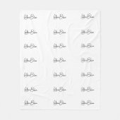 Couverture Polaire Laine Bleu Fleece Blanche (Devant)