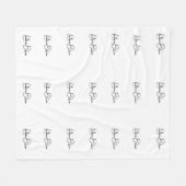 Couverture Polaire Laine Bleu Fleece Blanche (Devant (Horizontal))