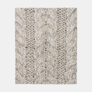 Couverture Polaire Laine de tricot blanc, arrière - plan de texture
