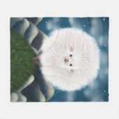 Couverture Polaire Laine Whimsical : Moutons Super Fluffy Silly sur (Devant (Horizontal))