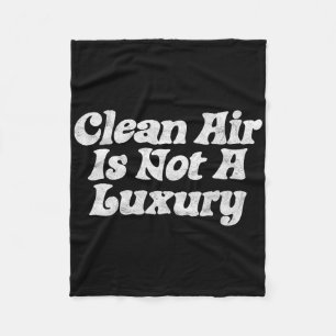 Couverture Polaire L'Air Propre N'Est Pas Un Luxe ! Terre rétro minim