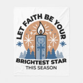 Couverture Polaire Laisser la foi briller : Thème hiver (Devant)