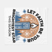 Couverture Polaire Laisser la foi briller : Thème hiver (Devant (Horizontal))