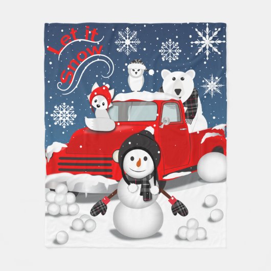 Couverture Polaire Laisser neiger (Devant)