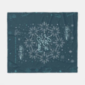 Couverture Polaire Laisser neiger Fleece Jeter Blanche (Devant (Horizontal))