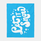 Couverture Polaire Laisser neiger hiver design (Devant)