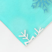 Couverture Polaire Laisser neiger Turquoises Snowflakes Cosy Noël (Coin)