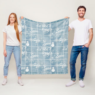 Couverture Polaire Laissez Tomber la Neige & Restons Chez Nous Hygge