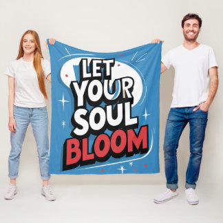 Couverture Polaire Laissez votre âme s'épanouir - Cosy Inspiration