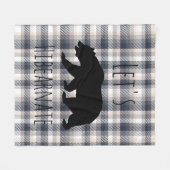 Couverture Polaire Laissons l'ours blanc et la crème grise s'endormir (Devant (Horizontal))